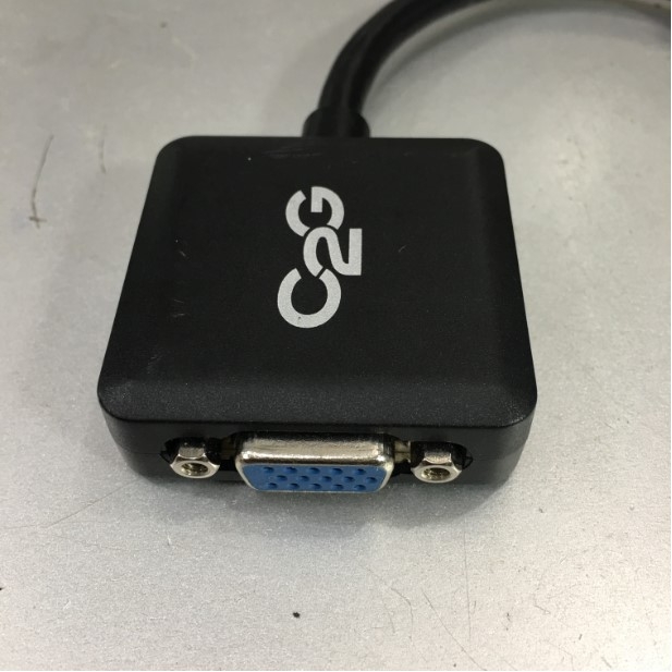 Cáp Chuyển Đổi Tín Hiệu C2G DisplayPort to VGA Adapter Converter M/F Length 17Cm