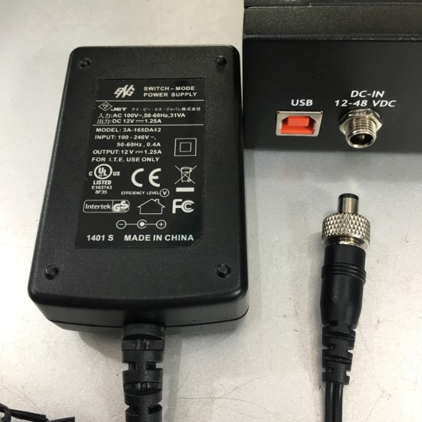 Adapter 12V 1.25A Eng 3A-165DA12 For MOXA UPort 1610-8 USB to 8 Port RS-232 Serial UPort 1650-8 RS-232/422/485 Connector Size Locking 5.5mm x 2.1mm