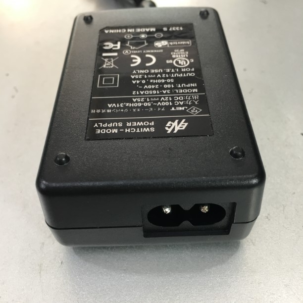 Adapter 12V 1.25A Eng 3A-165DA12 For MOXA UPort 1610-8 USB to 8 Port RS-232 Serial UPort 1650-8 RS-232/422/485 Connector Size Locking 5.5mm x 2.1mm