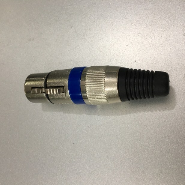 Rắc Hàn Brand OEM Jack CANON 3 Pin Female XLR Microphone Mic Âm Thanh Kết Nối Karaoke Mono Connector Cable Diameter 7mm Silve