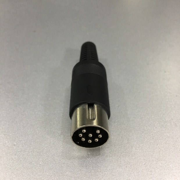 Rắc Hàn Brand Jack DIN 8 PIN Male 13mm Socket Audio Connector Cable Diameter 6mm Black