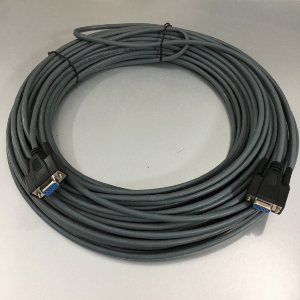 Cáp RS232 Straight Through Nexans LANmark 26AWG 100 Ohm Cable Serial RS232 DB9 Female to Female DCE-DCE For PLC, CNC, Thiết Bị Y Tế, Điện Lực Grey Length 30M