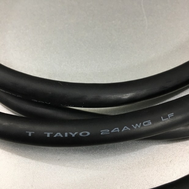 Dây Cáp Hàn Và Đấu Mạch Điều Khiển Multi-Conductor TAIYO 24AWG LF E176097 AWM 20276 80C 30V VW-1 14x0,59mm Overall Diameter 9.0mm PVC Polyvinyl Chloride Black Length 2M