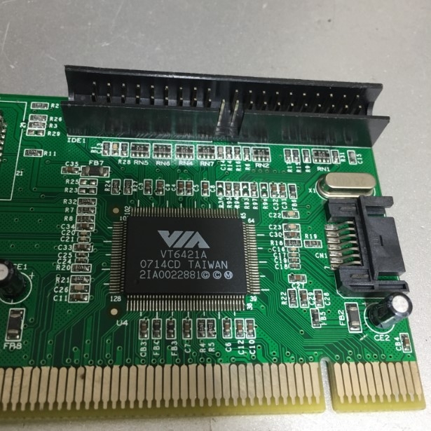 Card PCI 4X VIA VT6421A 3 Port SATA Raid & IDE Controller For PC Desktop or Servers Using Serial ATA Drives