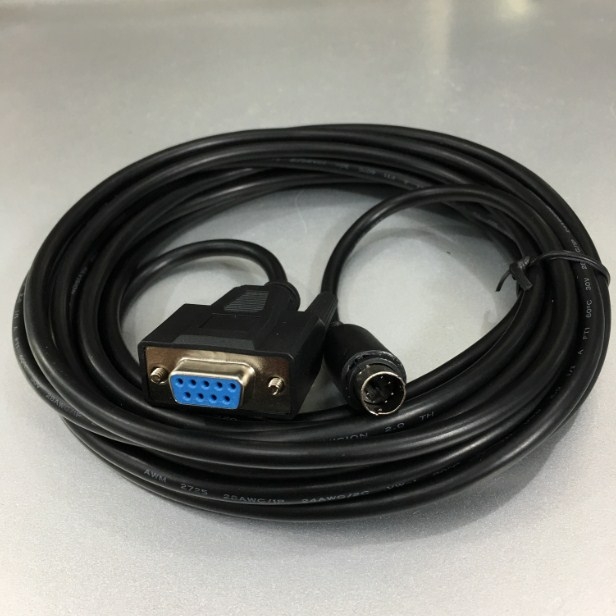 Cáp Điều Khiển PLC LS Electric XGB Series Programming Cable PMC-310S PC to PLC RS232C 6 Pin Mini DIN Male to DB9 Female Black Length 5M