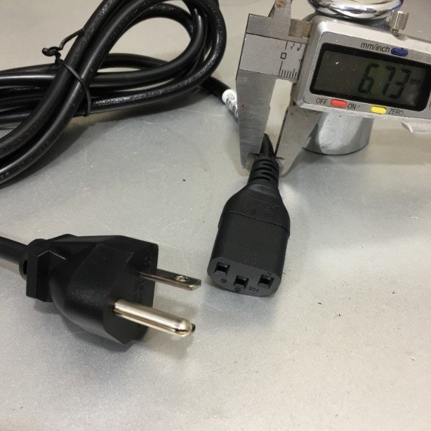 Dây Nguồn 3 Chân 2 Dẹt 1 Tròn Có Tiếp Địa LINETEK LP-30C LS-60 AC Power Cord Japan JIS C 8303 IEC C13 10A 250V 3x0.75mm² 18AWG Length 1.8M