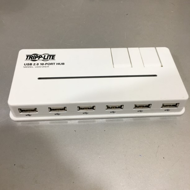 Bộ Chia Cổng 10 Port Hup USB 2.0 Có Sạc Đi Kèm Tripp Lite U222-010-R White For Thiết Bị Hội Nghị Truyền Hình Camera Printer Scanner Hard Drive