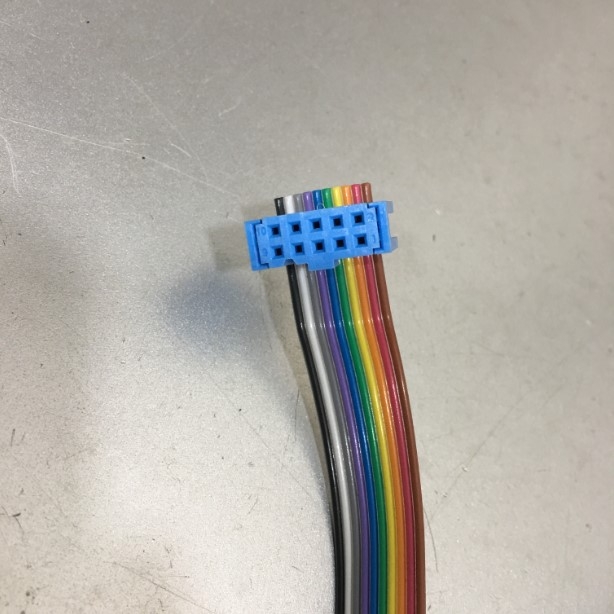 Cáp Kết Nối IDC 10 Pin Flexible Flat Ribbon Cable Female to Female 2.54mm Rainbow Color with 2 Connectors 1M For CMC CNC PLC LCD Screen Total Phase