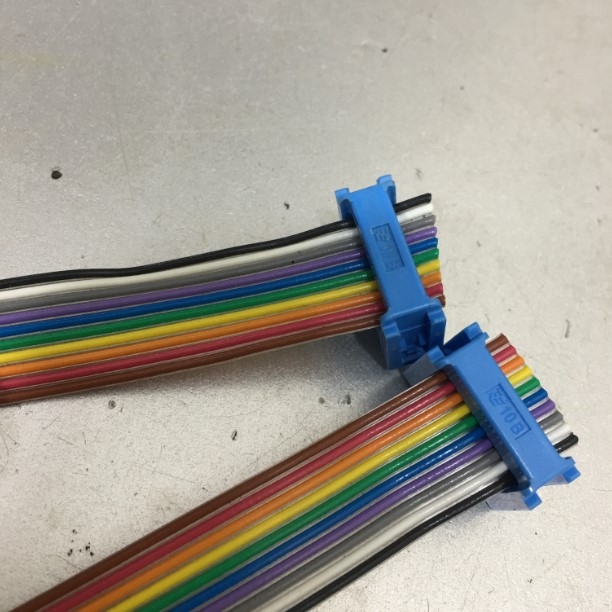 Cáp Kết Nối IDC 10 Pin Flexible Flat Ribbon Cable Female to Female 2.54mm Rainbow Color with 2 Connectors 1M For CMC CNC PLC LCD Screen Total Phase