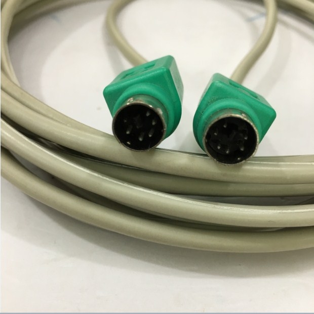 Cáp Mini Din 6Pin PS2 Mouse Male to Male Cable Grey For KVM Switch Smart View Pro or KVM Switch Length 5M