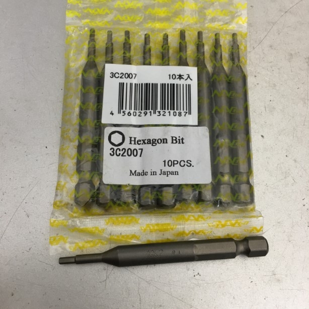 Bộ Lục Giác Hexagon Bit 3C2007 Size 2.0mm 1 Bộ 10PCS