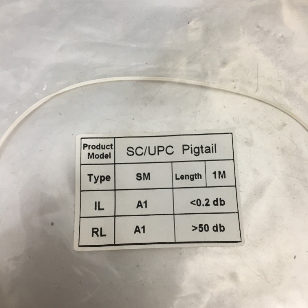 Đuôi Heo Sợi Quang SC/PC Fiber Pigtail SM 9/125µm 0.9mm 1M White