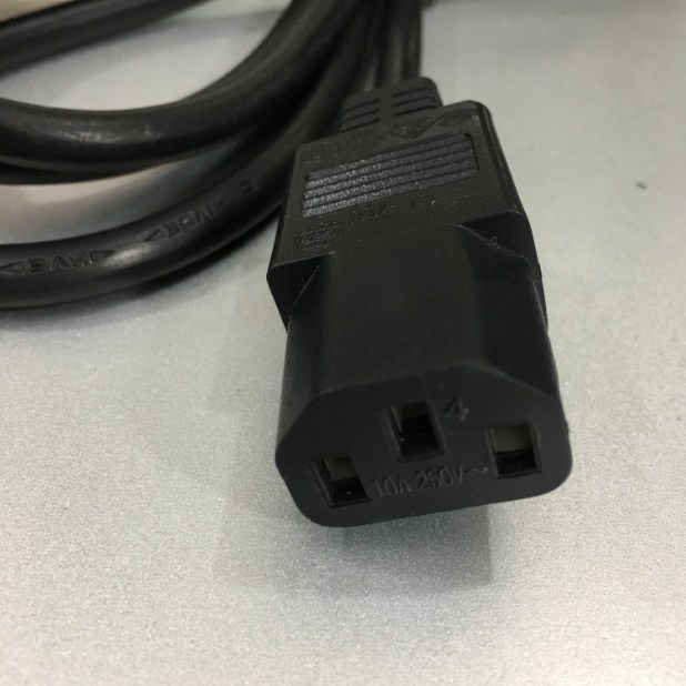 Dây Nguồn Máy Chủ Computer Server Cable Power Cord IEC C13 to C14 CHING CHENG EL-701 EL-705 10A 250V 18AWG 3x1.0mm² For Rack Mount PDU UPS Length 1.8M