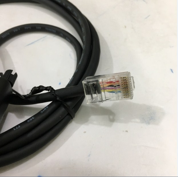 Cáp RS232 Datalogic 90G000008 Cable CAB-327 For Máy Quét Mã Vạch Barcode Scanner Datalogic Gryphon Datalogic QuickScan Cable RS232 5V Signals DB9 Female to RJ50 10 Pin Male Black Length 1.8M