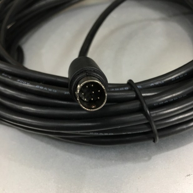 Cáp Lập Trình PLC Delta Programming UC-MS030-06A 3M Cable Serial Communication RS232 Mini Din 8 Pin Male to DB9 Male For PLC DVP Series Với Delta Touch Panel HMI Machine