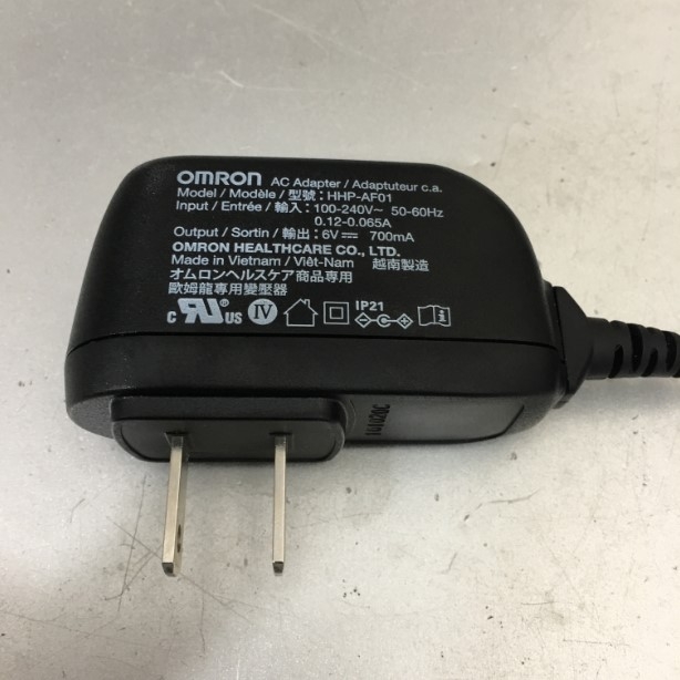 Adapter 6V 700mA OMRON HHP-AF01 Connector Size 4.0mm x 1.7mm For Máy Xông Khí Dung Nén Khí Omron NE-C803