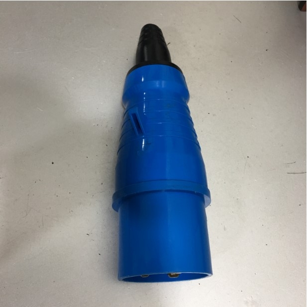 Ổ Cắm Công Nghiệp INTERPOWER PLUG 84132201 Industrial Plug 32A 2P+E 220-250V Plug 6H IP44 Blue CONNECTOR UNIVERSAL