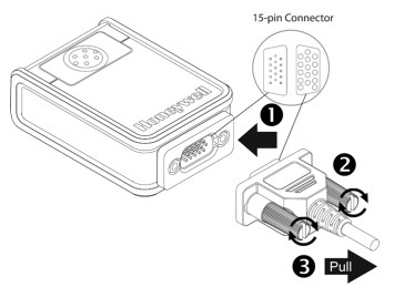 Bộ Cáp Và Sạc Máy Quét Mã Vạch Honeywell 52-52557-3-FR Cable RS232 DB9 Female 1.8M Coiled 5V External Power For Honeywell Vuquest 3320g