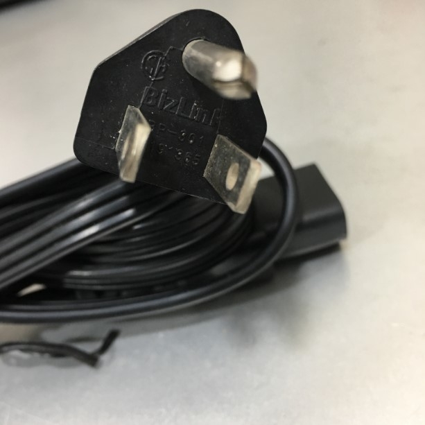 Dây Nguồn Dẹt Japan Power Cord Flat JIS 8303 to IEC 60320 C13 BIZLINK BP-301 BC-313 10A 125V 18AWG 3x0.824mm² Length 1.8M