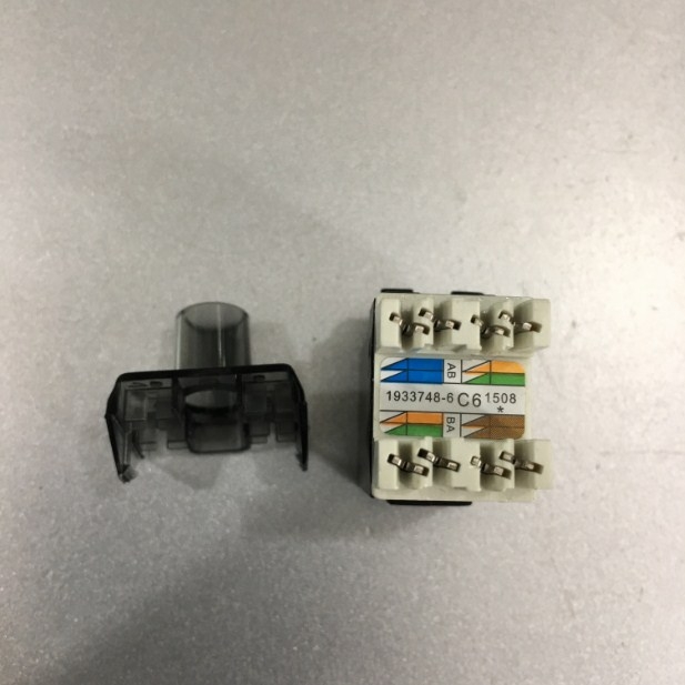 Nhân Mạng AMP TE Connectivity 1933748-6 Modular Jack RJ45 CAT 6 SL 110 JACK T568A/B BLACK