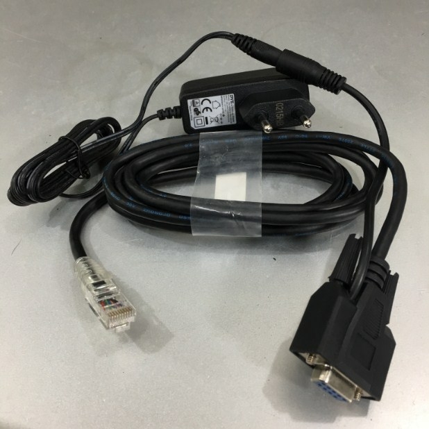 Bộ Cáp Và Sạc Máy Quét Mã Vạch Datalogic CAB-434 RS-232 Cable Coiled 5V External Power For Datalogic D8330 M8300 D9300 Barcode Scanner Black Length 1.8M