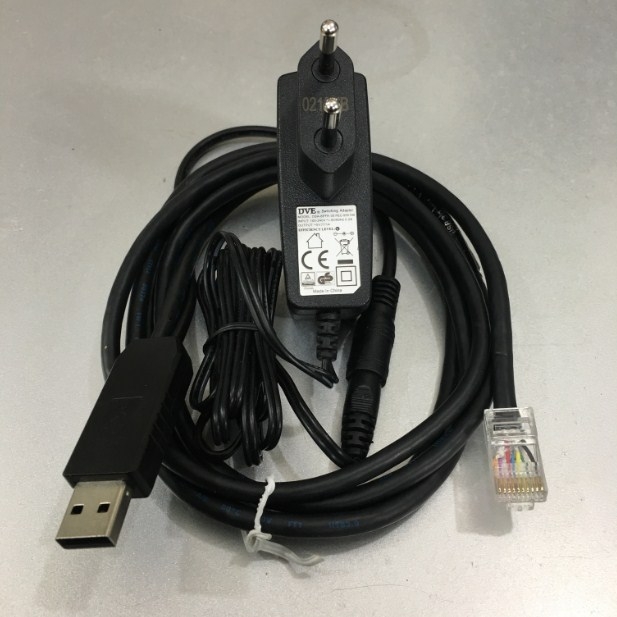 Bộ Cáp Và Sạc Máy Quét Mã Vạch Honeywell 46-46640 USB Coiled 5V External Power Cable USB to RJ50 10P10C For Honeywell Horizon MS7600 MS7625 Black Length 1.8M