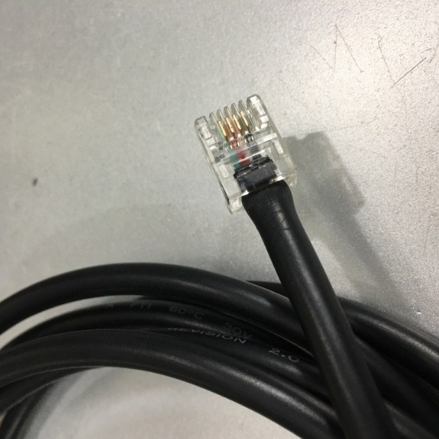 Cáp Điều Khiển Biến Tần Parker SSD RS232 Communication Cable RS232 DB9 Female to RJ10 4P4C 4 Pole Modula Jack Male For Upload Và Download Chương Trình Cho Biến Tần Length 1.5M