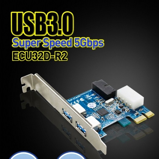 Card PCI Express to 2 Port USB3.0 Super Speed 5Gbps KCC-REI-SRT-ECU32D-R2 Chíp NEC D720201-701 For Computer Desktop MT