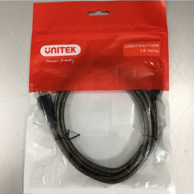 Cáp Nối Dài USB 2.0 A Male to A Female Extension Cable Chính Hãng Unitek Y-C416 Length 1.8M