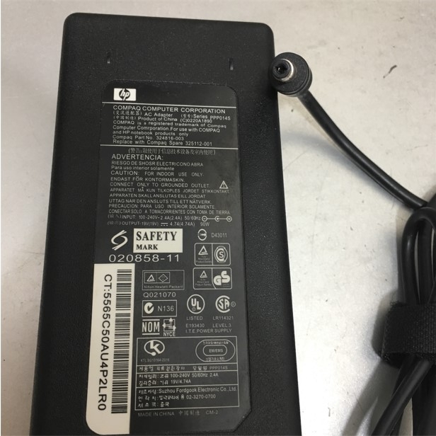 Adapter 19V 4.74A HP 324816-003 OEM Connector Size 4.8mm x 1.7mm