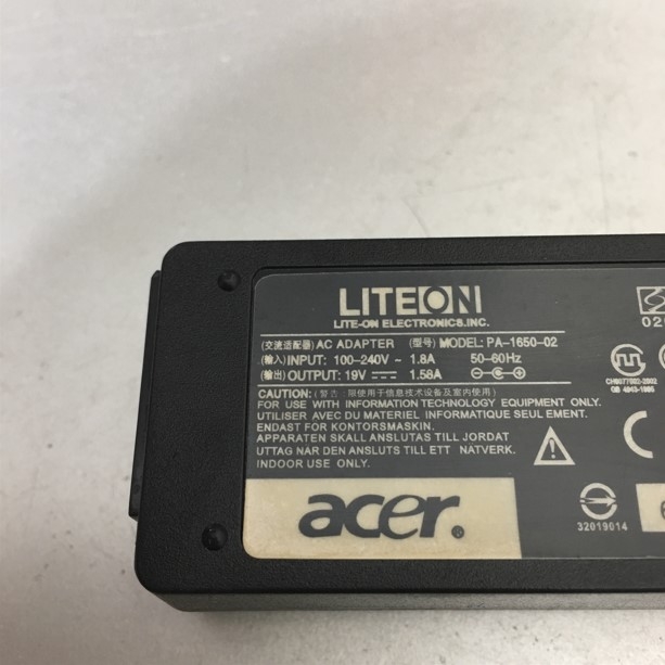 Adapter 19V 1.58A LITEON PA-1650-02 Connector Size 5.5mm x 1.7mm