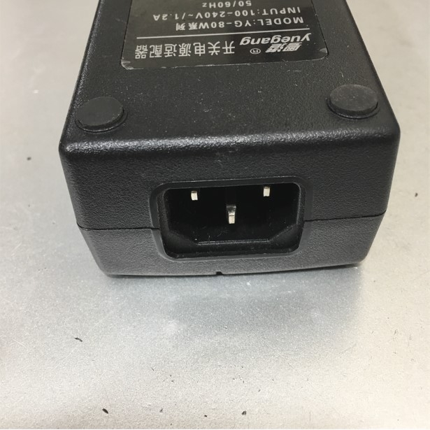 Adapter 12V 6A YUEGANG YG-80W Connector Size 5.5mm x 2.5mm