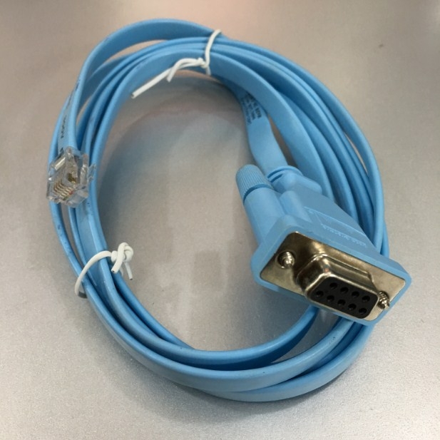 Cáp PLC Programming D2–DSCBL Cable Cisco Kết Nối KOYO DirectLOGIC D0-05DD Máy Tính RS232C DB9 Female to RJ12 6 Pin For Truyền Số Liệu Nạp Code Download/Upload 26AWG Flat Blue Length 1.8M