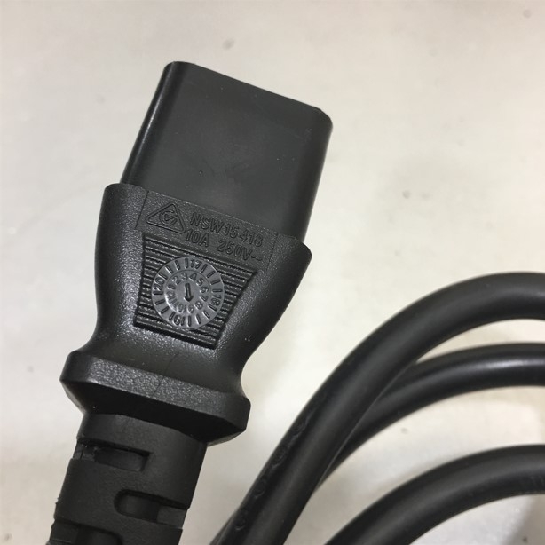 Dây Nguồn 3 Chân Dẹt Tam Giác Australia & China GB2099 to C13 10A 250V 3x1.0mm² H05VV-F OD 7.0mm Length 1.8M For Computer, Switch L2 L3, Cisco Firewall