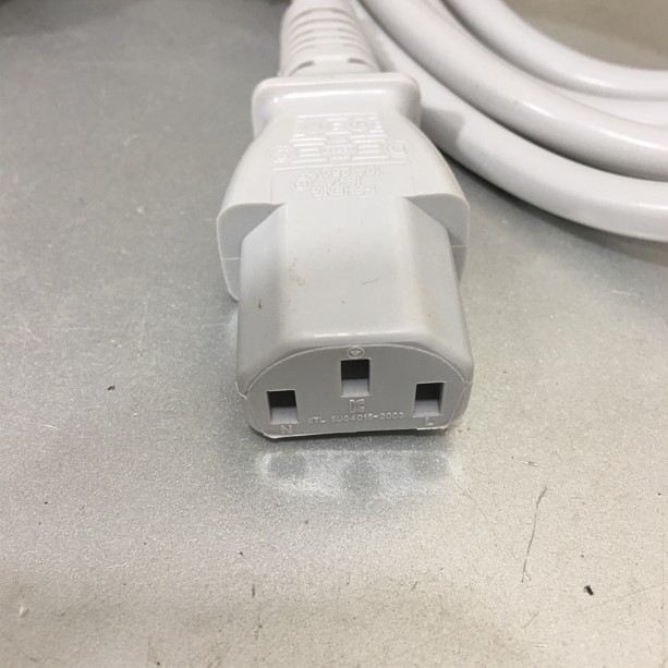 Dây Nguồn 2 Chân Tròn I-Sheng SP-023 IS-14 Wire AC Power Cord Europe Plug Schuko CEE 7/7 90 Degree to IEC320 C13 10A 250V 3x0.75mm 18AWG Length 1.8M