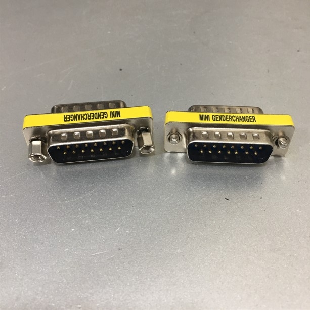 Rắc Nối D-SUB 15 Chân Hai Hàng Dương RS232C DB15 Male to DB15 Male 2 Row 15Pin Gender Changer