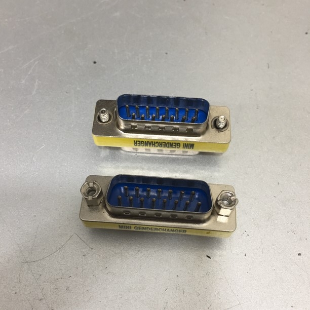 Rắc Nối D-SUB 15 Chân Hai Hàng Dương RS232C DB15 Male to DB15 Male 2 Row 15Pin Gender Changer