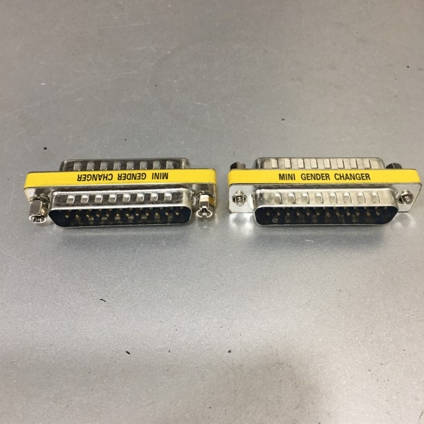 Rắc Nối LPT 1284 Parallel Hai Hàng Dương DB25 Male to DB25 Male 2 Row 25Pin Gender Changer