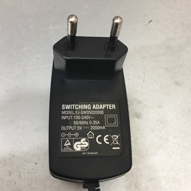 Adapter 5V 2A 10W FJ-SW0502000E Power Supply Connector Size 4.0mm x 1.7mm