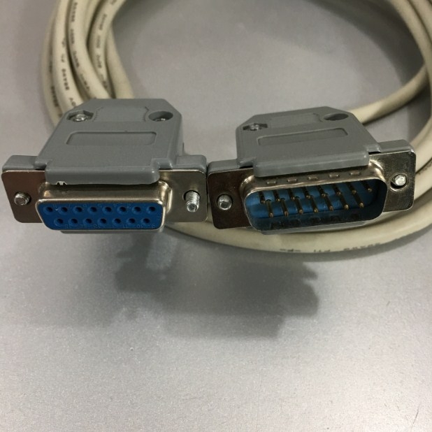 Cáp Nối Dài RS232C D-SUB 15 Chân Hai Hàng Âm Dương DB15 Female to DB15 Male 2 Row 15Pin 28AWG Cable Grey Length 3.3M