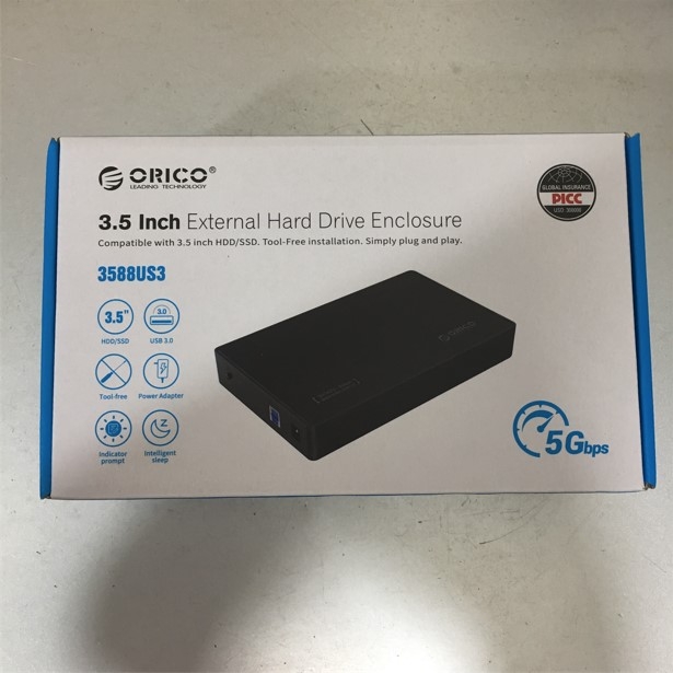 Hộp Đựng Ổ Cứng 3.5 In SATA to USB 3.0 External HDD Box ORICO 3588US3 Up to 5TB