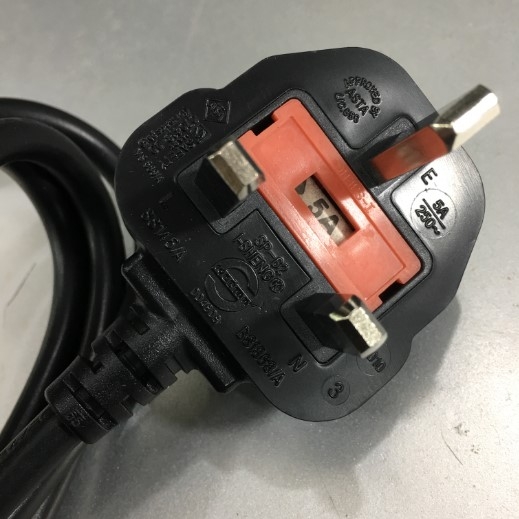 Dây Nguồn I-SHENG SP-62 IS-034 AC Power Cord UK BS1363 to C5 2.5A 250V 3x0.75mm² Length 1.8M