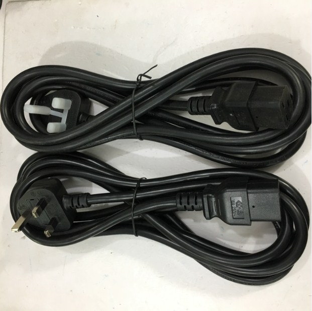 Dây Nguồn YUNG LI YP-61 YC-18 AC Power Cord BS1363 to IEC60320 C19 13A 16A 250V 3x1.5mm² 16AWG For Máy Chủ HP Dell IBM Lenovo Fujitsu Siemens SUN Server và Cisco Router Length 2.7M