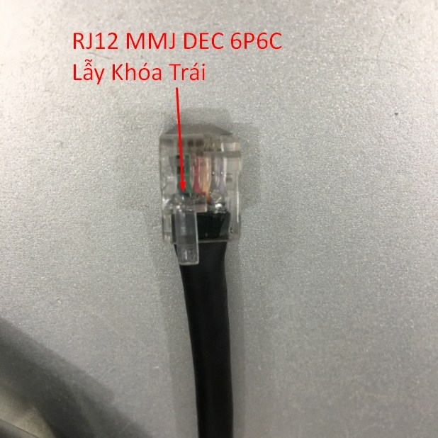 Cáp Điều Khiển RJ12 MMJ DEC 6P6C Lẫy Khóa Trái to RS232 DB9 Female Length 1.8M