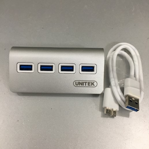 Bộ Chia Cổng USB 3.0 to 4 Port Super Speed USB 3.0 Type A Chính Hãng Unitek Y-3186 Hub Grey