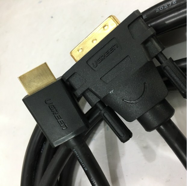 Cáp Chuyển Đổi Tín Hiệu HDMI to DVI-D 24+1 Adapter Converter Chính Hãng Ugreen 10136 1080P Cable Length 3M