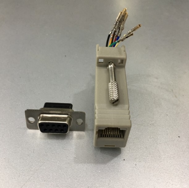 Rắc Cắm Kết Nối DB9 Female Hembra to RJ45 Female Modular Adapter