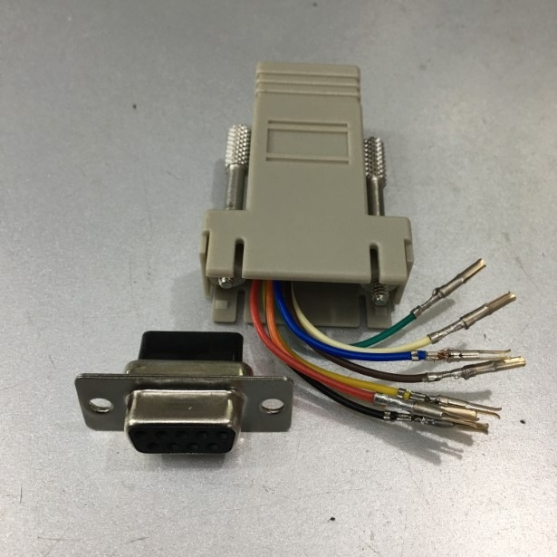 Rắc Cắm Kết Nối DB9 Female Hembra to RJ45 Female Modular Adapter