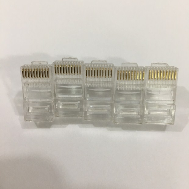 Đầu Bấm RJ48 10Pin Connector 10P10C Modular Cable Head Plug Gold Plated 100pcs/Lot