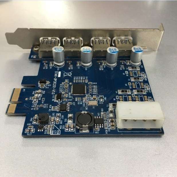 Card PCI Express to 4 Port USB 3.0 Super Speed 5Gbps STAR-UPCIE201-V1.0 For Computer Desktop MT